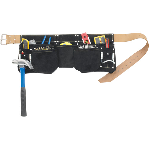 Journeyman's Carpenter Tool Belt, Leather, Black Haskins Industrial Inc.