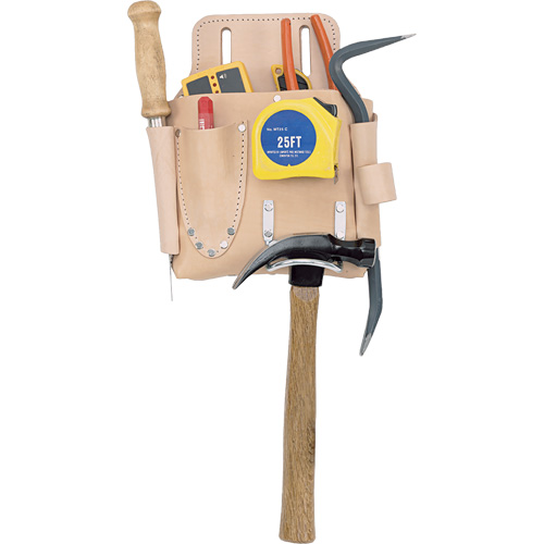 Poche pour outils de travail des cloisons s&egrave;ches, Porte-outil, Cuir, 7 Poches Haskins Industrial Inc.