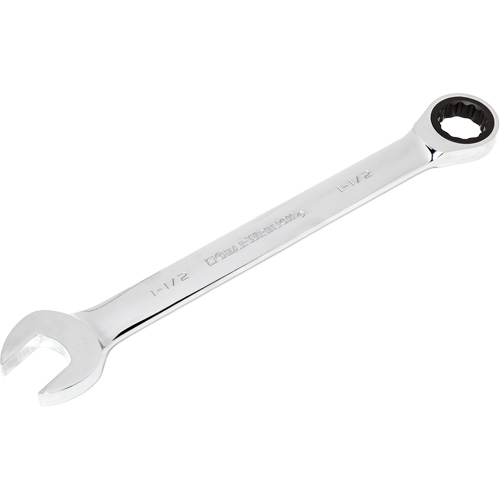 Ratcheting Combination Wrench, 12 Point, 1-1/2", Chrome Finish Haskins Industrial Inc.