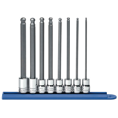 Long Ball End Metric Socket Set, Hex, 3/8" Drive, 8 Pcs Haskins Industrial Inc.