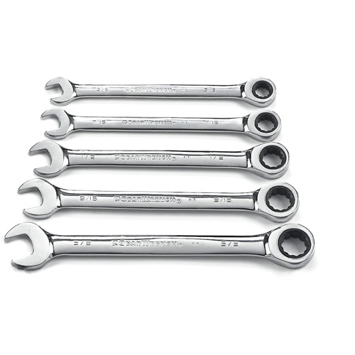72-Tooth 12 Point Ratcheting SAE Wrench Set, Combination, 5 Pieces, Imperial Haskins Industrial Inc.