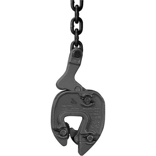 GX Plate Clamp with Chain Connector, 1000 lbs. (0.5 tons), 1/16" - 5/16" Jaw Opening Haskins Industrial Inc.