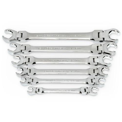 Wrench Set, Flare Nut/Flex Head, 6 Pieces, Metric Haskins Industrial Inc.
