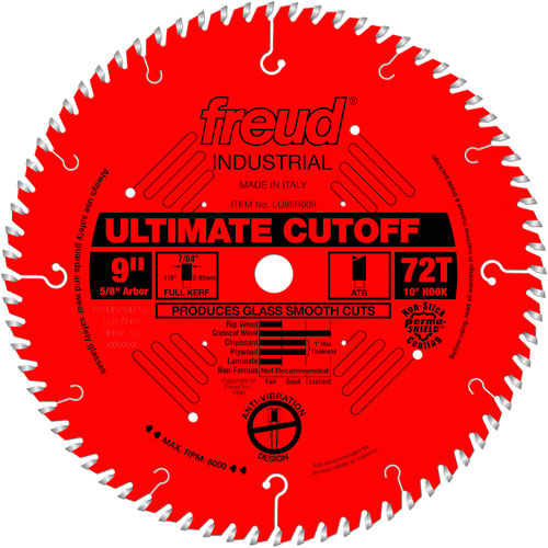 Lames de scie industrielle TCS - finition et coupe en travers, 9", 72 dents, Pour Bois Haskins Industrial Inc.