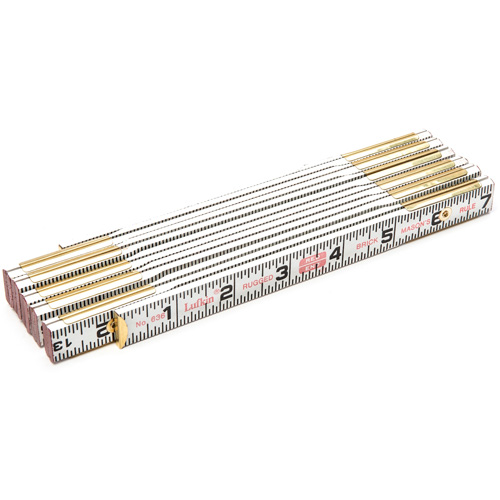 Red End&reg; Brick Mason Rule, 6' L, Wood, 1/16" Graduations Haskins Industrial Inc.