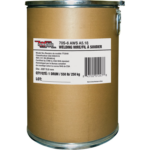 ER70S6 Welding Wire, Carbon Steel, 0.035" Diameter Haskins Industrial Inc.