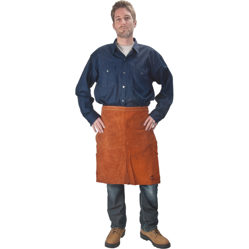 Leather Apron, Waist, 24" L, Lava Brown Haskins Industrial Inc.