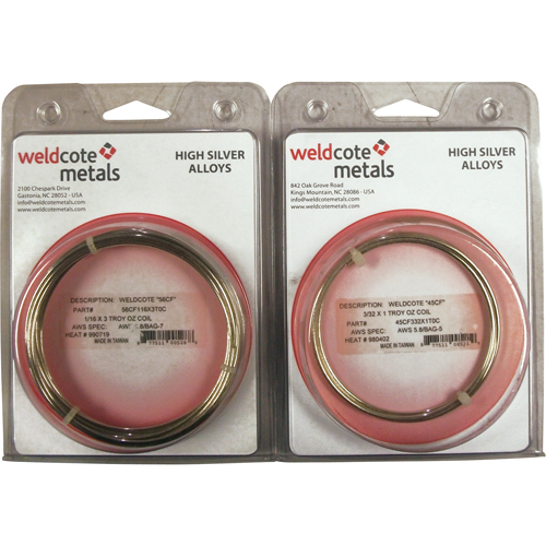 Alliages de brasage &agrave; haute teneur en argent Haskins Industrial Inc.