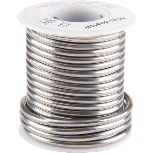 Common Solder, Lead-Based, 40% Tin 60% Lead, Solid Core, 0.125" Dia. Haskins Industrial Inc.