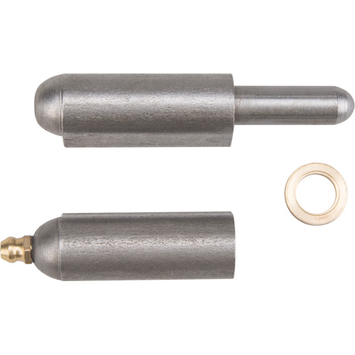 Weld-On Hinge, 0.63" Dia. x 3.937" L, Mild Steel w/Fixed Steel Pin Haskins Industrial Inc.