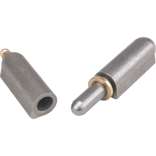 Weld-On Hinge, 0.63" Dia. x 3.937" L, Mild Steel w/Fixed Steel Pin Haskins Industrial Inc.