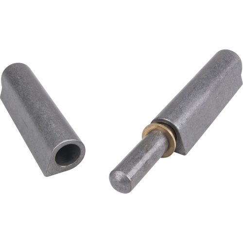 Weld-On Hinge, 1.102" Dia. x 10.236" L, Mild Steel w/Fixed Steel Pin Haskins Industrial Inc.