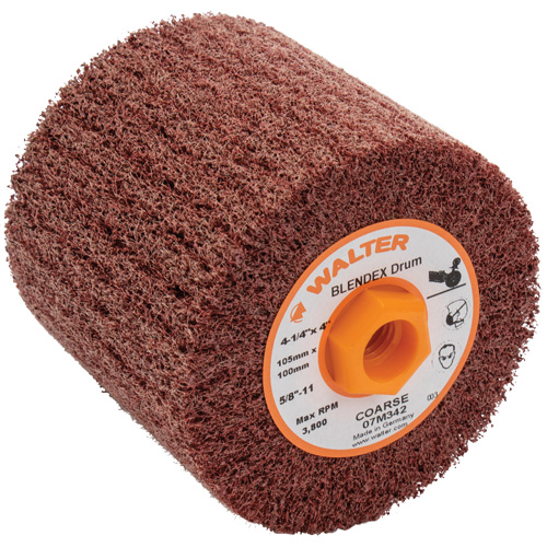 Tambour de conditionnement de surface Blendex, 4-1/4" dia. x 4" la, 5/8"-11 Arbre, Grain Cors&eacute; Haskins Industrial Inc.
