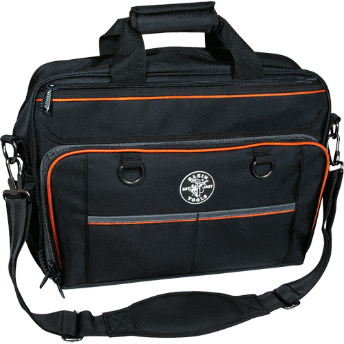 Tradesman Pro Tech Bag with Laptop Pocket, Polyester, 22 Pockets, Black/Orange Haskins Industrial Inc.