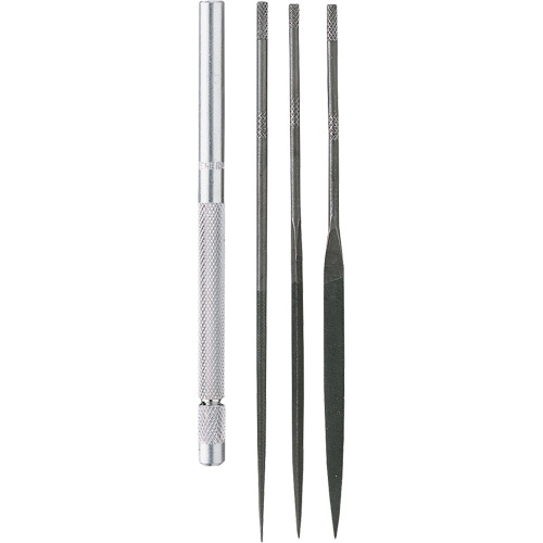 Needle File Set with Handle, 4 Pcs Haskins Industrial Inc.