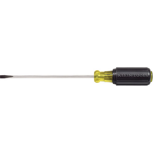 Slot Cabinet Tip Screwdriver, 3/16" Tip, Round, 9-3/4" L, Cushion Grip Handle Haskins Industrial Inc.