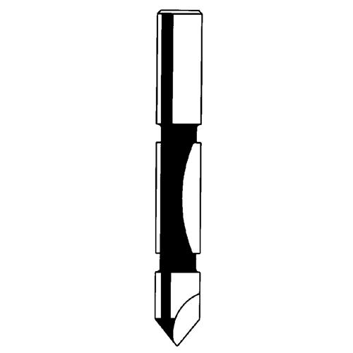 Fraise - foret guide pour panneau, 1/4" dia, 3/4" ha, 2-1/4" lo, 1/4" Manche Haskins Industrial Inc.