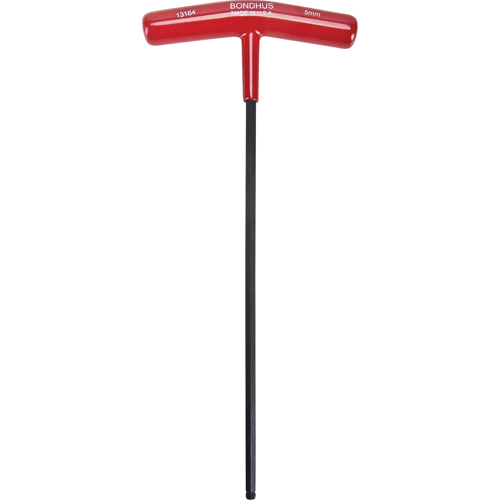 Individual Hex Keys - Metric, Ball End, 5 mm x 9.7" L, T Handle Haskins Industrial Inc.