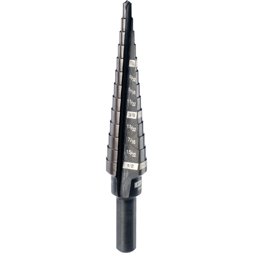 Foret &eacute;tag&eacute; no 1, 1/8" - 1/2", Incr&eacute;ments de 1/32", Acier rapide Haskins Industrial Inc.