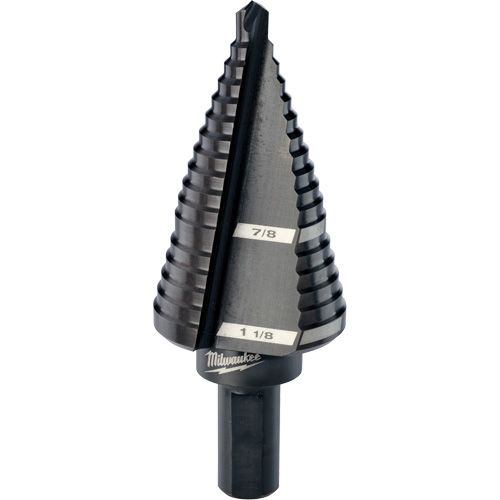 #9 Step Drill Bit, 7/8" - 1-1/8" , High Speed Steel Haskins Industrial Inc.