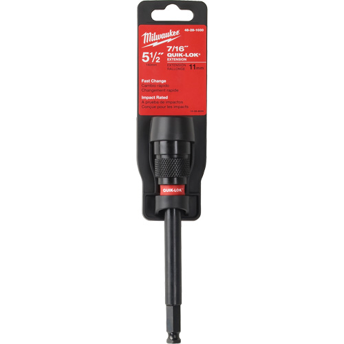 Rallonge de foret &agrave; percussion Quik-Lok, Diam&egrave;tre max. de 7/16", Longeur de 5-1/2", Tige 7/16" Haskins Industrial Inc.