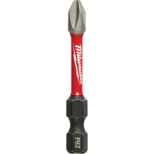 Shockwave Impact Power Bit, Phillips, #2 Tip, 1/4" Drive Size, 2" Length Haskins Industrial Inc.