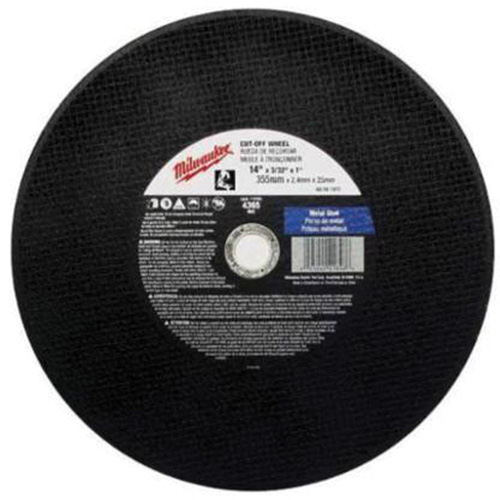 General Purpose Cut-Off Wheels, 14" x 3/32", 1" Arbor, Type 1, Aluminum Oxide, 4365 RPM Haskins Industrial Inc.