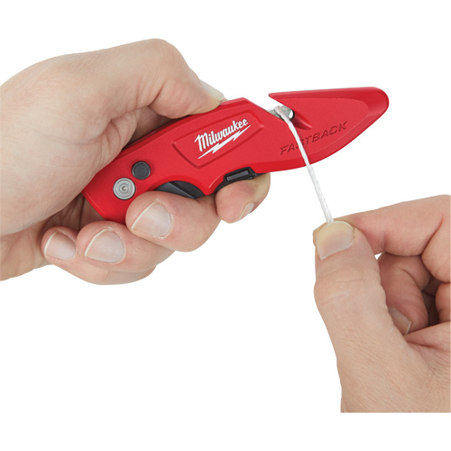 Couteau utilitaire rabattable Fastback, 2" lame, lame en Acier au carbone, poign&eacute;e en M&eacute;tal Haskins Industrial Inc.