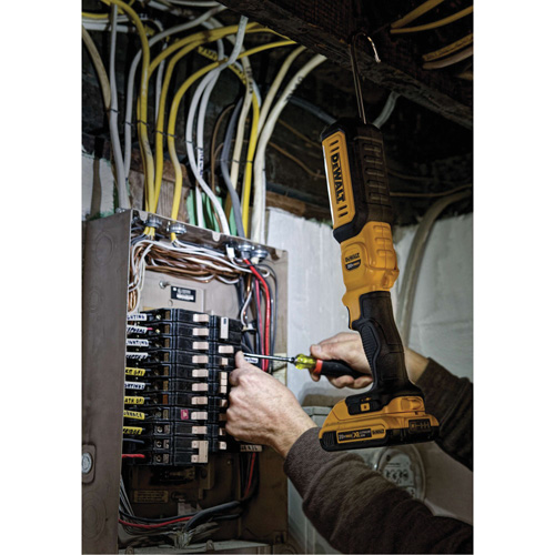 Max Cordless Hand-Held Area Light, LED, 500 Lumens, 3 Hrs. Run Time, Rechargeable Batteries, Not Included Haskins Industrial Inc.