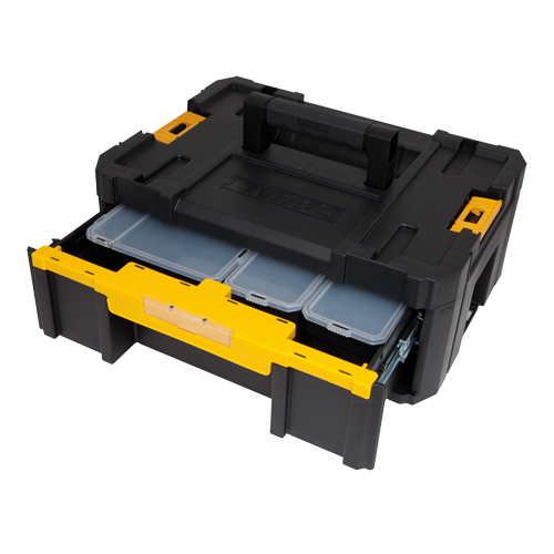 TSTAK&reg; III Tool Box with Single Deep Drawer, 16-3/4" x 12-1/4" x 6-7/8", Black Haskins Industrial Inc.