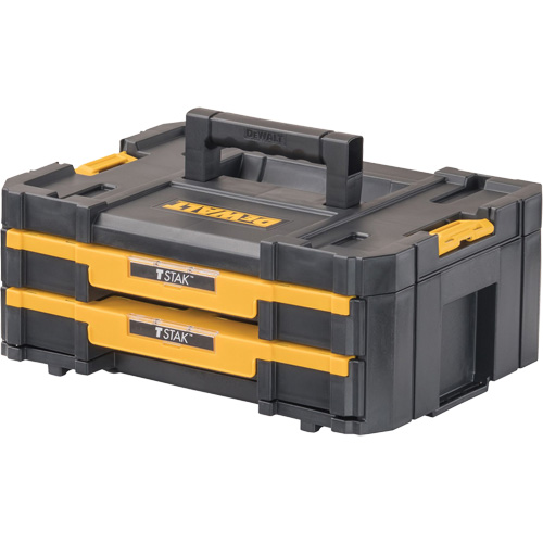 TSTAK&reg; IV Tool Box with Double Shallow Drawers, 16-1/4" x 12-1/4" x 6-3/8", Black Haskins Industrial Inc.