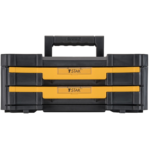 TSTAK&reg; IV Tool Box with Double Shallow Drawers, 16-1/4" x 12-1/4" x 6-3/8", Black Haskins Industrial Inc.