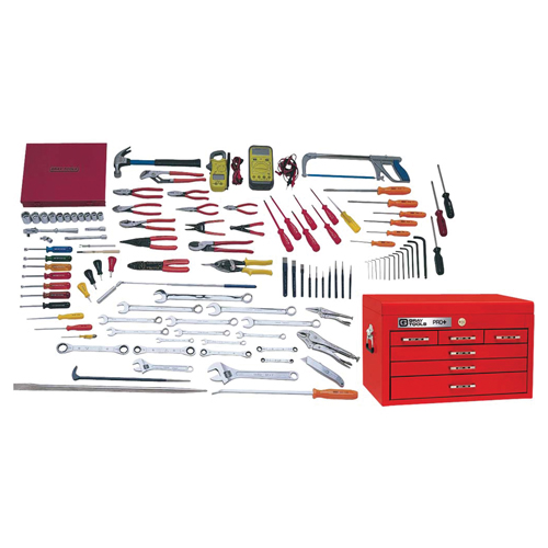 Electricians Master Set With Top Chest, 114 Pieces Haskins Industrial Inc.