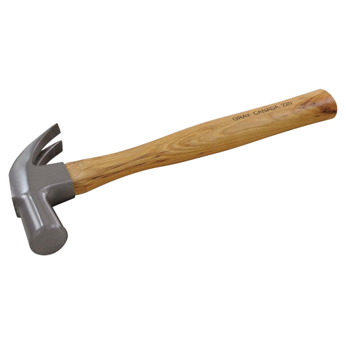 Claw Hammer, 1.25 lbs., Wood Handle, 13" L Haskins Industrial Inc.