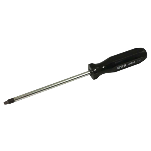 Square Screwdriver, #4 Tip, Round, 9-3/4" L, Plastic Handle Haskins Industrial Inc.