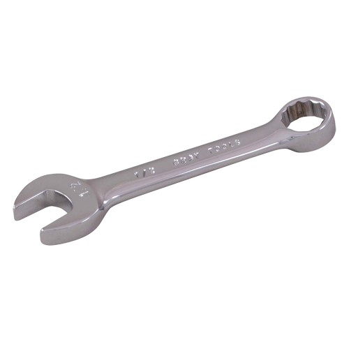 Stubby Combination Wrench, 12 Point, 1/4", Chrome Finish Haskins Industrial Inc.