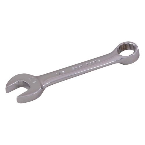 Stubby Combination Wrench, 12 Point, 6 mm, Chrome Finish Haskins Industrial Inc.