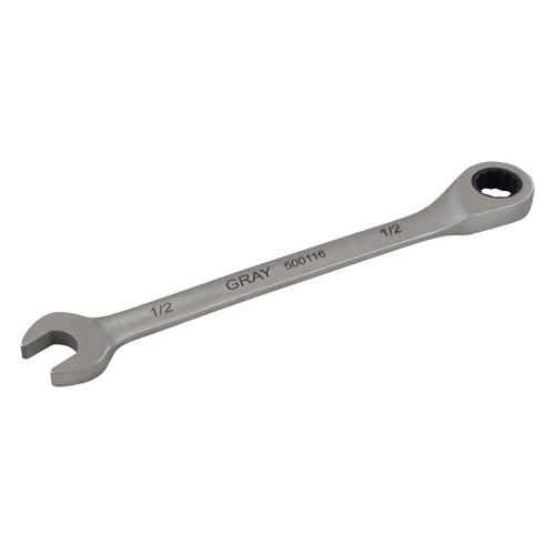 Combination Fixed Head Ratcheting Wrench, 12 Point, 5/16", Stainless Steel Finish Haskins Industrial Inc.