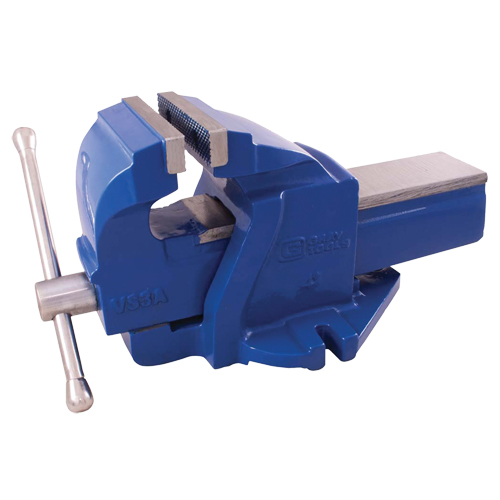Ductile Iron Mechanics Bench Vise, 4" Jaw Width, 2" Throat Depth Haskins Industrial Inc.