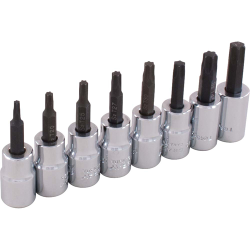 Socket Set, Torx&reg;, 3/8" Drive, 8 Pcs Haskins Industrial Inc.