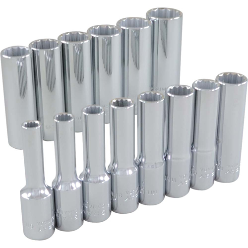 Jeu de douilles, 14 Mcx, Prise de 3/8", Profond Haskins Industrial Inc.