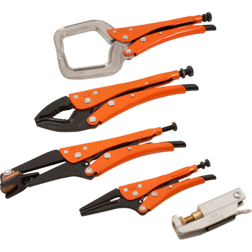 Welding Locking Plier Set, 5 Pieces Haskins Industrial Inc.