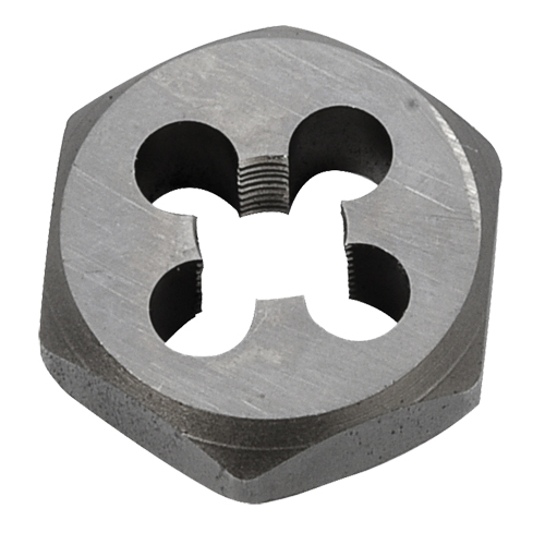Hex Rethreading Die Nut, 1"/1-1/16" Dia., 1/8"-27 Thread, Carbon Steel/Chromium Steel Haskins Industrial Inc.