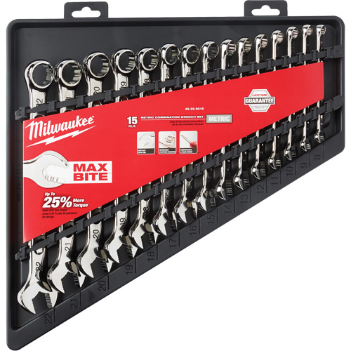 Wrench Set, Combination, 15 Pieces, Metric Haskins Industrial Inc.