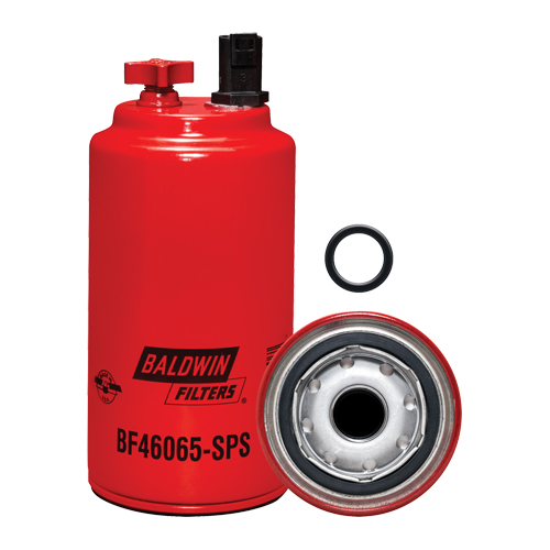 BF46065-SPS Filtre &agrave; carburant s&eacute;parateur d'eau &agrave; visser avec drain, orifice pour capteur et capteur r&eacute;utilisable Haskins Industrial Inc.