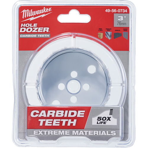 Hole Dozer Saw with Carbide Teeth, 3", 1-63/100" Depth of Cut, Carbide Haskins Industrial Inc.