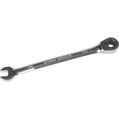 SAE Ratcheting Combination Wrench, 12 Point, 1/4", Chrome Finish Haskins Industrial Inc.