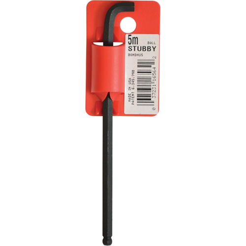 Long-Arm Hex Key Wrench, Ball End, 5 mm x 119 mm L, L Shape Haskins Industrial Inc.