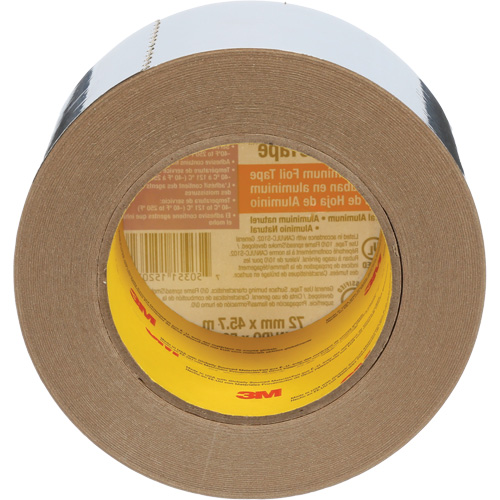 Venture Tape Aluminum Foil Tape, 1.8 mils Thick, 72 mm (3") x 45.7 m (150') Haskins Industrial Inc.