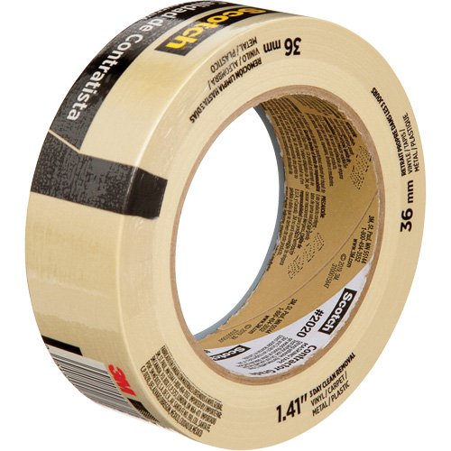 Scotch&reg; Contractor Grade Masking Tape 2020, 36 mm (1-1/2") x 55 m (180'), Beige Haskins Industrial Inc.